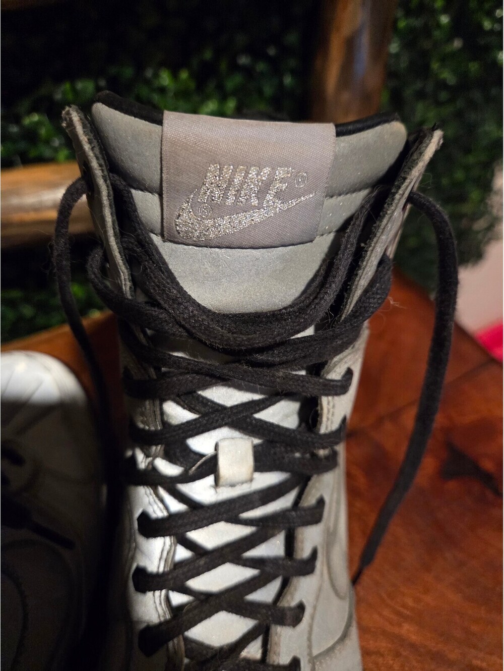 Nike High Top Wedge Sneakers in Gray and Black size 8 - Picture 6 of 7